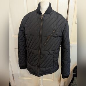 Vintage 90s Volcom Quilted Puffer Jacket - Black Diagonal Stitch - Size S